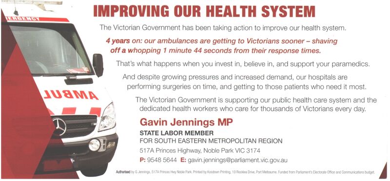 Labor pamphlet on the health system (side 2)