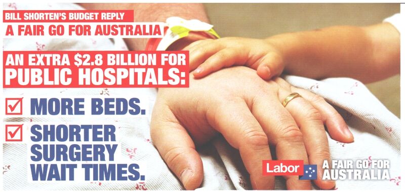 Labor pamphlet on the health system (side 1)